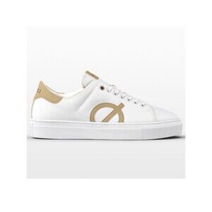 LOCI Origin Nine Vegan Sneakers Womens 9 White Tan Low Top Recycled Walking Shoe